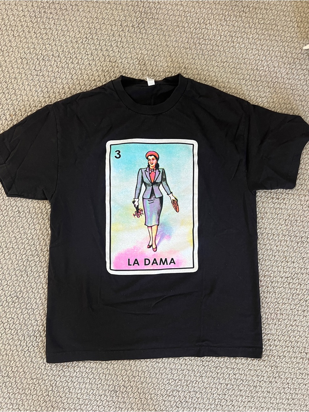 La Dama Graphic Short Sleeve Tee - Black